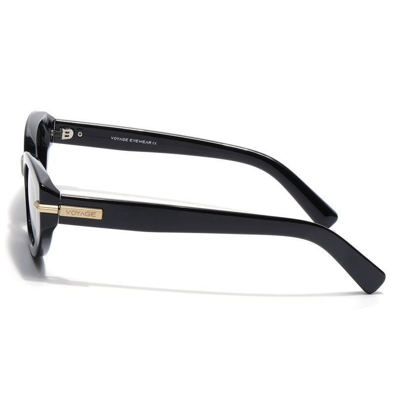 Black Cateye Polarized Sunglasses | Black Lens - PMG7936