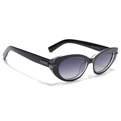 Black Cateye Polarized Sunglasses | Grey Lens - PMG7937