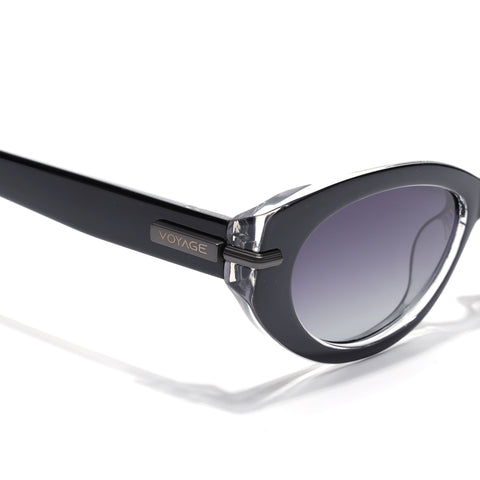 Black Cateye Polarized Sunglasses | Grey Lens - PMG7937