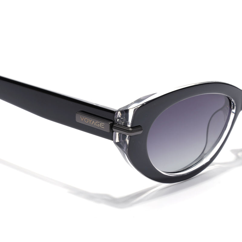 Black Cateye Polarized Sunglasses | Grey Lens - PMG7937