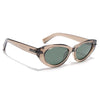 Brown Cateye Polarized Sunglasses | Green Lens - PMG7939