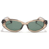 Brown Cateye Polarized Sunglasses | Green Lens - PMG7939