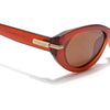 Red Cateye Polarized Sunglasses | Brown Lens - PMG7940