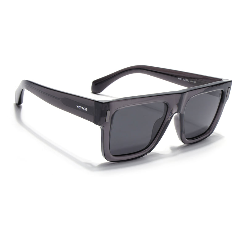 Grey Wayfarer Polarized Sunglasses | Grey Lens - PMG7949