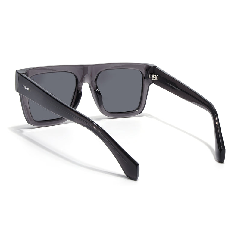 Grey Wayfarer Polarized Sunglasses | Grey Lens - PMG7949