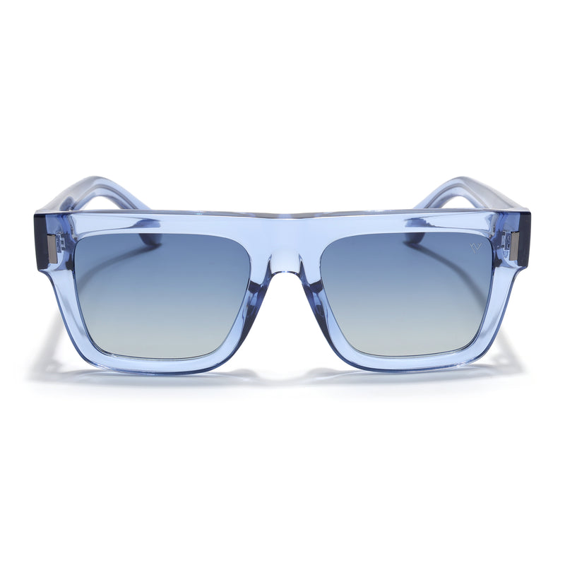Blue Wayfarer Polarized Sunglasses | Black Lens - PMG7951