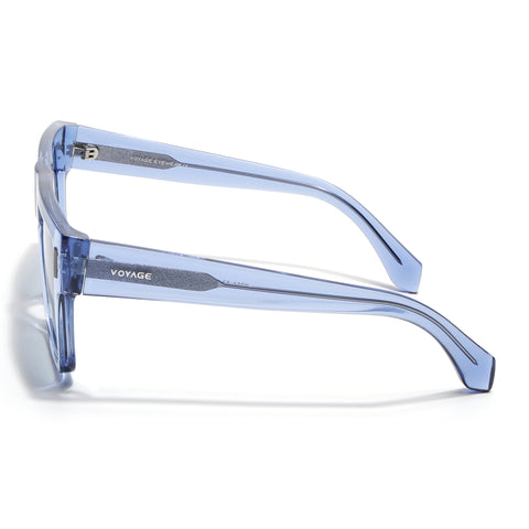 Blue Wayfarer Polarized Sunglasses | Black Lens - PMG7951