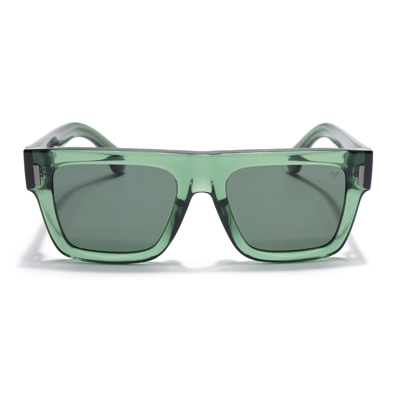 Green Wayfarer Polarized Sunglasses | Green Lens - PMG7952