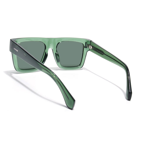 Green Wayfarer Polarized Sunglasses | Green Lens - PMG7952