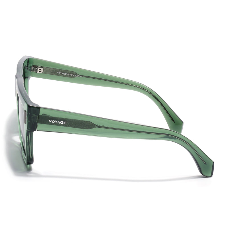 Green Wayfarer Polarized Sunglasses | Green Lens - PMG7952