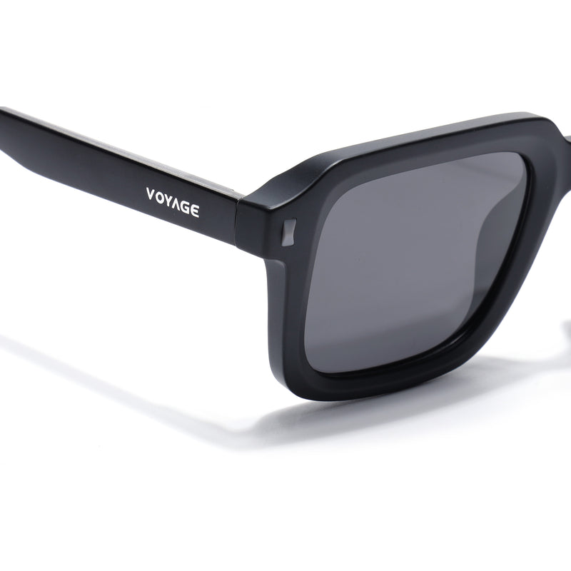 Cyrus 55 | Black Square Polarized Sunglasses | Black Lens - PMG7909