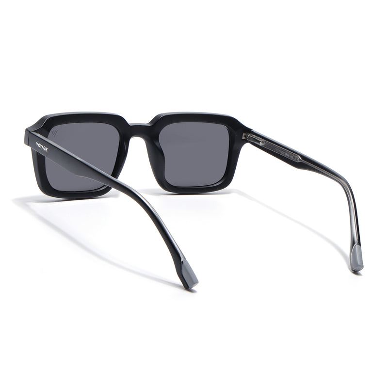 Cyrus 55 | Black Square Polarized Sunglasses | Black Lens - PMG7909