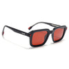 Cyrus 55 | Black Square Polarized Sunglasses | Red Lens - PMG7910