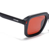 Cyrus 55 | Black Square Polarized Sunglasses | Red Lens - PMG7910