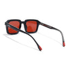 Cyrus 55 | Black Square Polarized Sunglasses | Red Lens - PMG7910