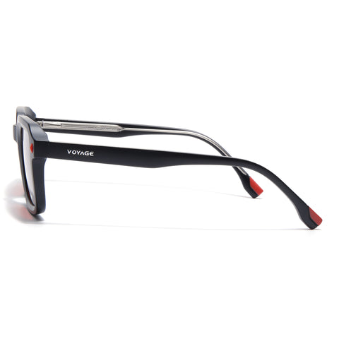 Cyrus 55 | Black Square Polarized Sunglasses | Red Lens - PMG7910