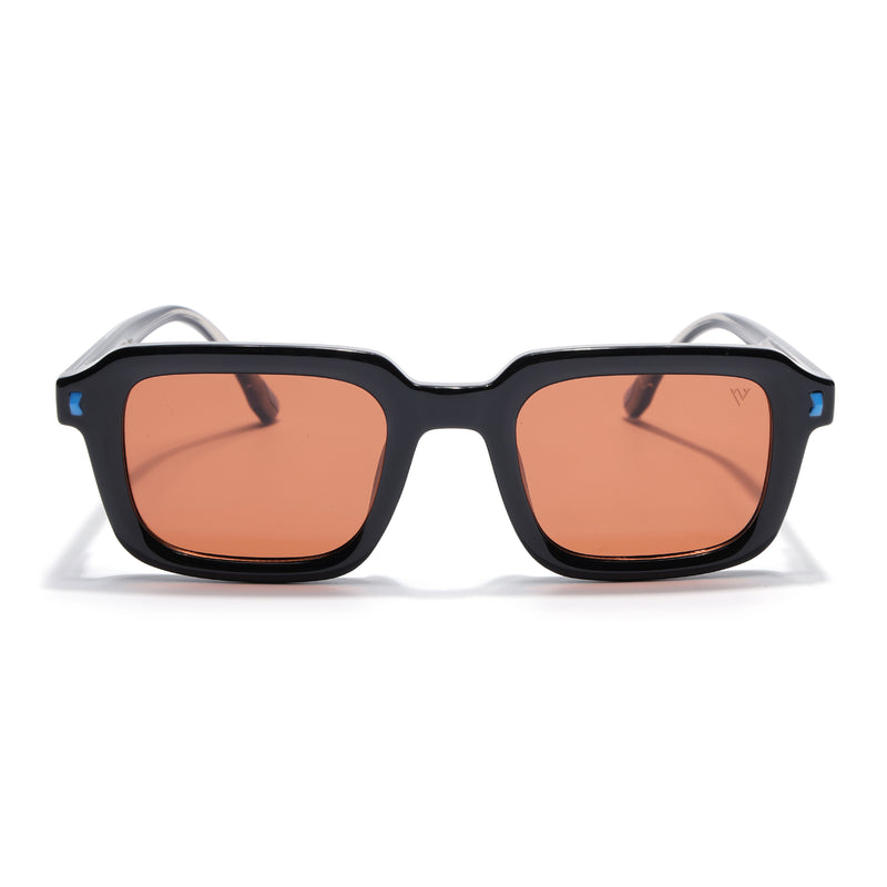 Cyrus 55 | Black Square Polarized Sunglasses | Orange Lens - PMG7911