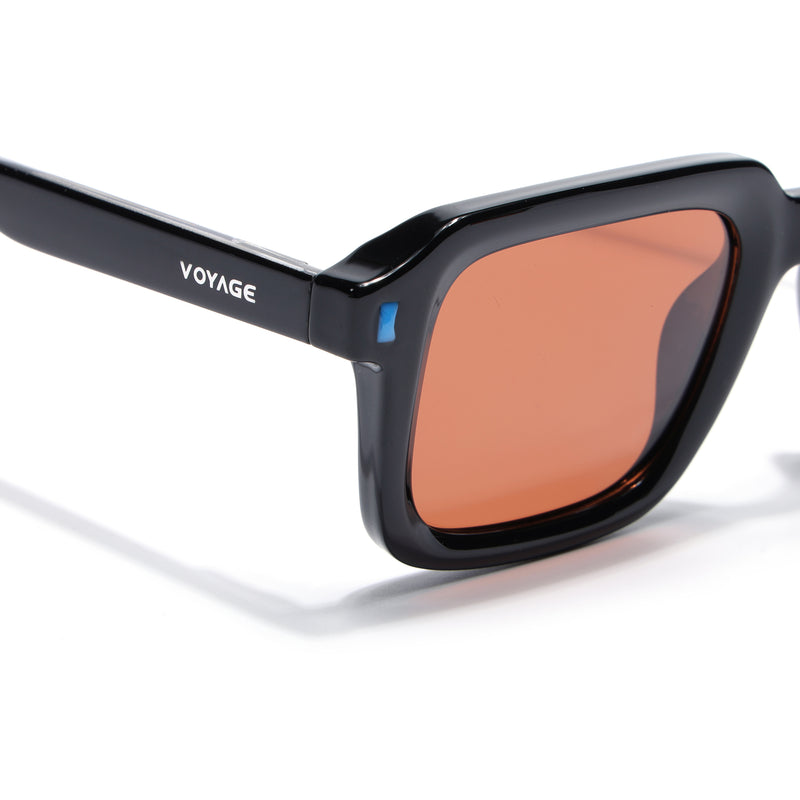 Cyrus 55 | Black Square Polarized Sunglasses | Orange Lens - PMG7911