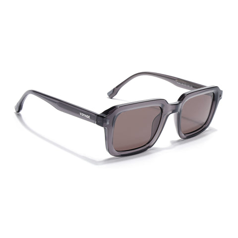 Cyrus 55 | Grey Square Polarized Sunglasses | Grey Lens - PMG7912