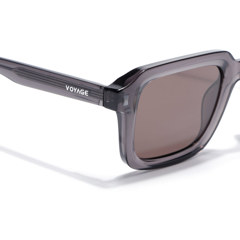 Cyrus 55 | Grey Square Polarized Sunglasses | Grey Lens - PMG7912