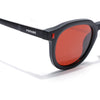Cyrus 54 | Black Round Polarized Sunglasses | Red Lens - PMG7921