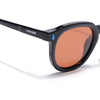 Cyrus 54 | Black Round Polarized Sunglasses | Orange Lens - PMG7922