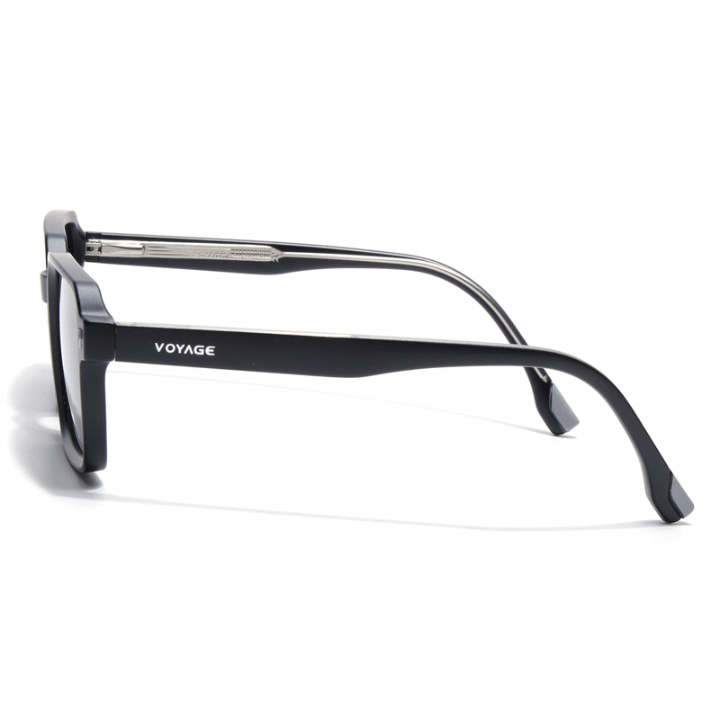Cyrus 53 | Black Rectangle Polarized Sunglasses | Black Lens - PMG7941
