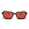 Cyrus 53 | Black Rectangle Polarized Sunglasses | Red Lens - PMG7942