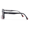Cyrus 53 | Black Rectangle Polarized Sunglasses | Red Lens - PMG7942