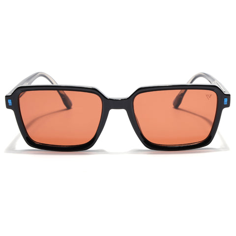 Cyrus 53 | Black Rectangle Polarized Sunglasses | Brown Lens - PMG7943