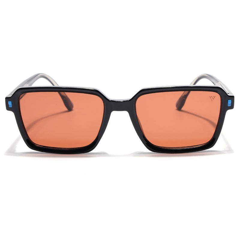 Cyrus 53 | Black Rectangle Polarized Sunglasses | Brown Lens - PMG7943