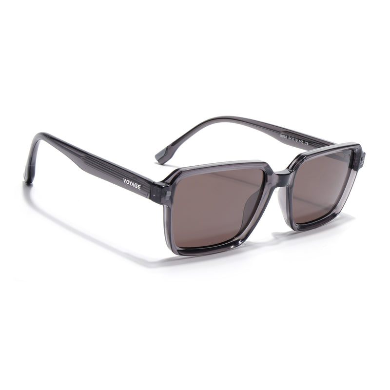 Cyrus 53 | Grey Rectangle Polarized Sunglasses | Grey Lens - PMG7944