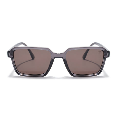 Cyrus 53 | Grey Rectangle Polarized Sunglasses | Grey Lens - PMG7944