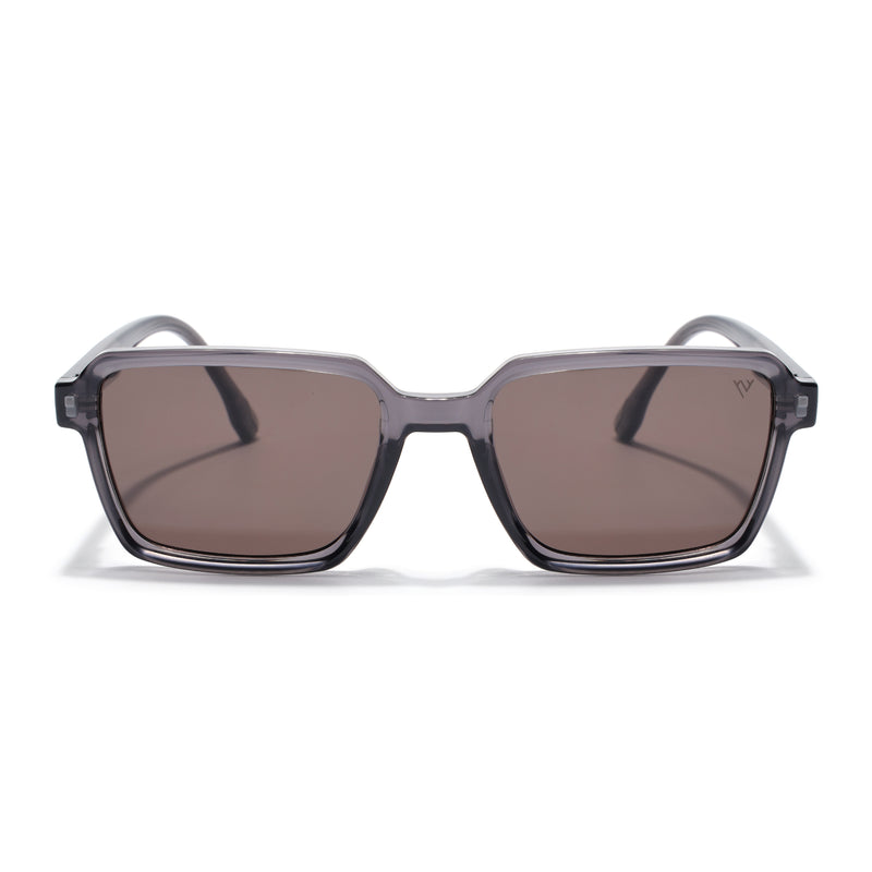 Cyrus 53 | Grey Rectangle Polarized Sunglasses | Grey Lens - PMG7944