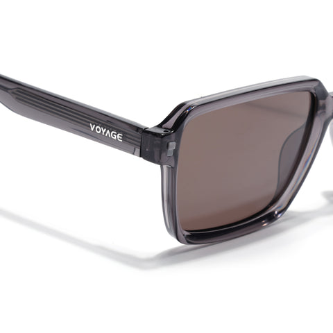 Cyrus 53 | Grey Rectangle Polarized Sunglasses | Grey Lens - PMG7944