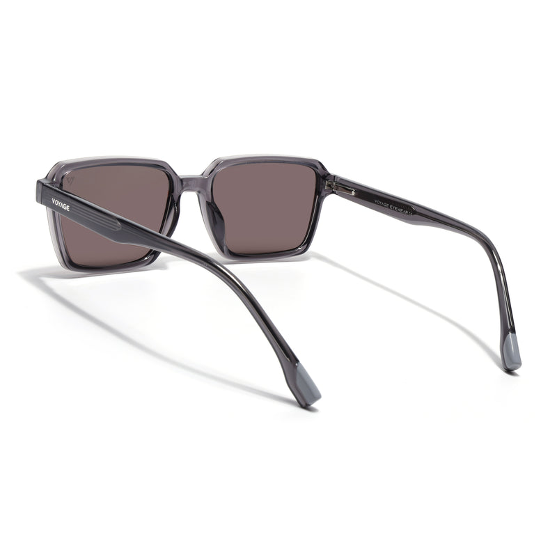 Cyrus 53 | Grey Rectangle Polarized Sunglasses | Grey Lens - PMG7944