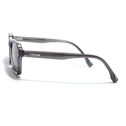 Cyrus 53 | Grey Rectangle Polarized Sunglasses | Grey Lens - PMG7944