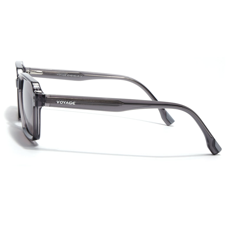Cyrus 53 | Grey Rectangle Polarized Sunglasses | Grey Lens - PMG7944