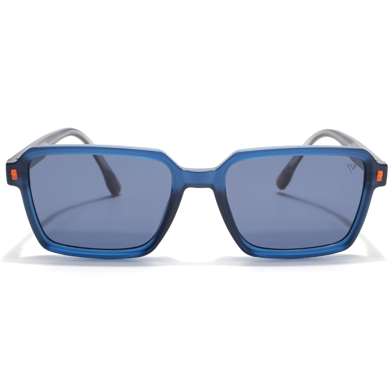 Cyrus 53 | Blue Rectangle Polarized Sunglasses | Blue Lens - PMG7945