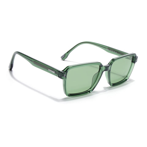 Cyrus 53 | Green Rectangle Polarized Sunglasses | Green Lens - PMG7946