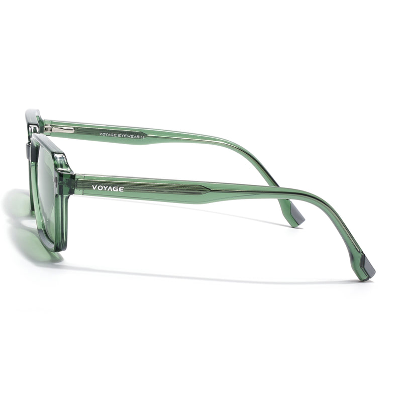 Cyrus 53 | Green Rectangle Polarized Sunglasses | Green Lens - PMG7946