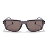Cyrus 52 | Grey Rectangle Polarized Sunglasses | Black Lens - PMG7890