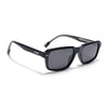 Cyrus 52 | Black Rectangle Polarized Sunglasses | Black Lens - PMG7891