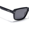 Cyrus 52 | Black Rectangle Polarized Sunglasses | Black Lens - PMG7891