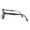 Cyrus 52 | Black Rectangle Polarized Sunglasses | Red Lens - PMG7892