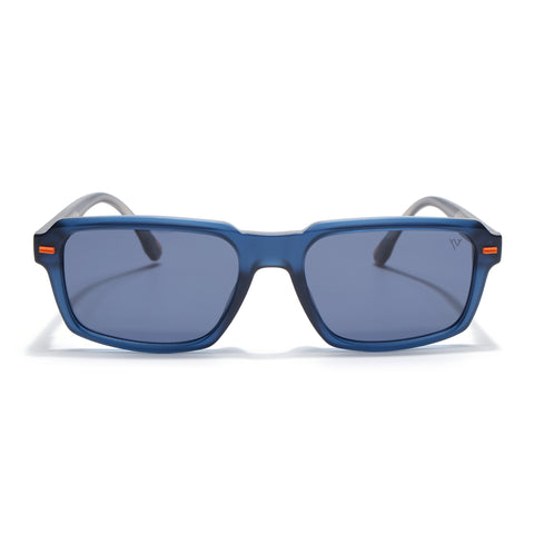 Cyrus 52 | Blue Rectangle Polarized Sunglasses | Blue Lens - PMG7894