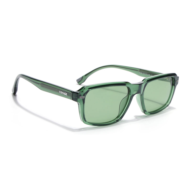 Cyrus 52 | Green Rectangle Polarized Sunglasses | Green Lens - PMG7895