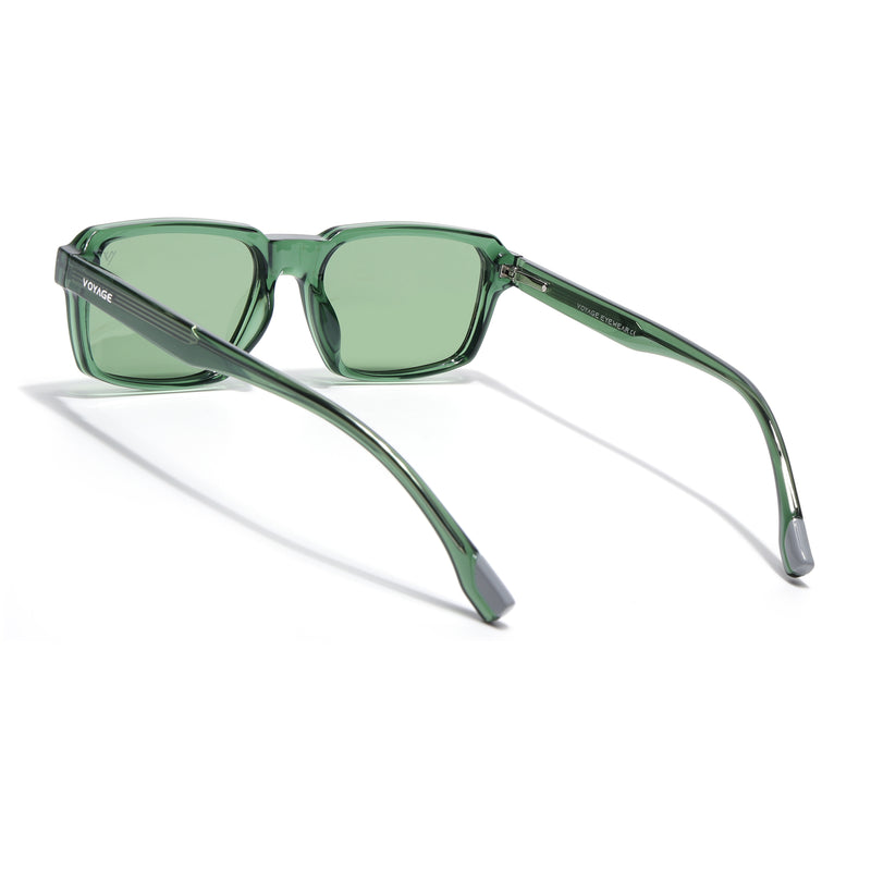 Cyrus 52 | Green Rectangle Polarized Sunglasses | Green Lens - PMG7895
