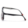 Cyrus 51 | Black Wayfarer Polarized Sunglasses | Red Lens - PMG7856