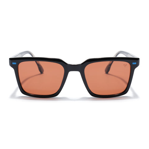 Cyrus 51 | Black Wayfarer Polarized Sunglasses  | Orange Lens - PMG7857